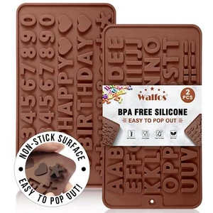 Silicone Letter Mold and Number Chocolate Molds - Non-Stick Letter Chocolate ... - Picture 1 of 7