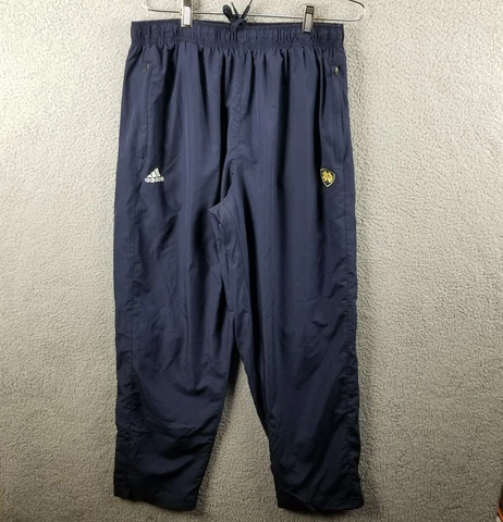 Notre Dame Adidas Men’s XL Lined Athletic Track Pants Navy Blue Zip Ankle Cover