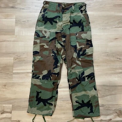 1990's Army Camouflage Vintage Cargo Pant size X-Small 27"W Military Combat #20 - Image 1 of 4
