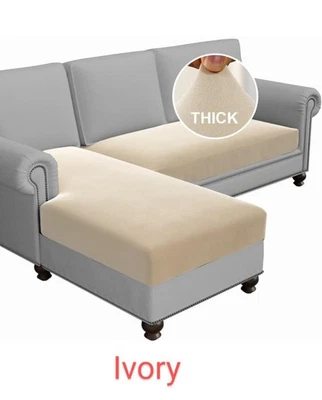 Fundas de sofá seccionales de 2 piezas de vellón H.VERSAILTEX®/gruesas y suaves/envío gratuito Foto 1 de 4