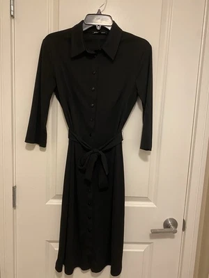 Vestido Betsey Johnson Negro Vintage Con Botones M Foto 1 de 4
