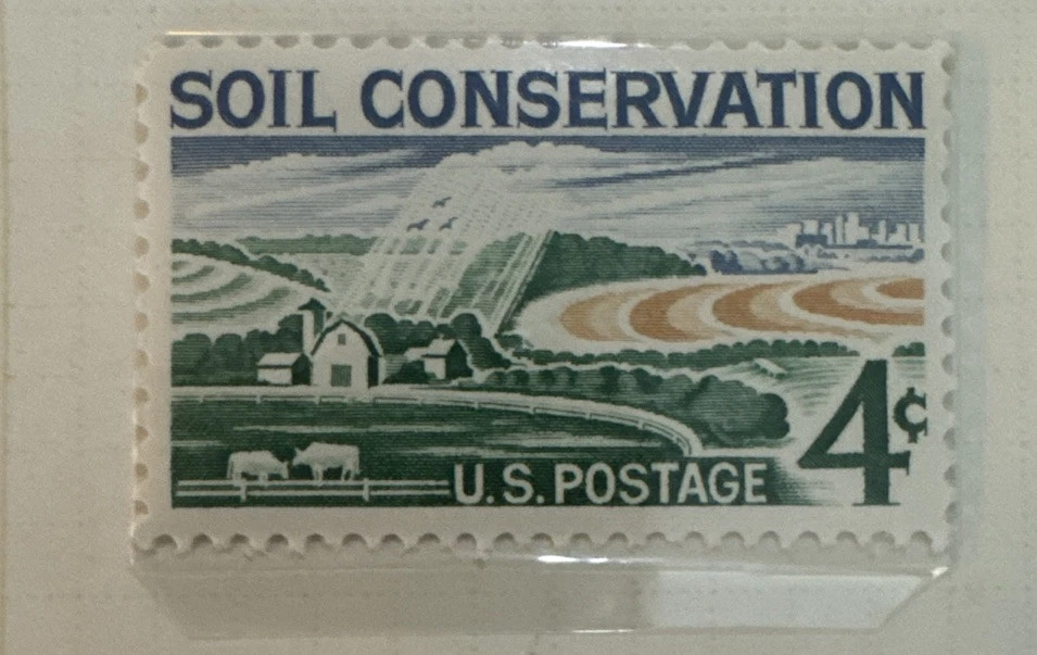 US 1133 Soil Conservation Stamp 1959 4c Multicolored Excellent Front unused - Image 1 of 1