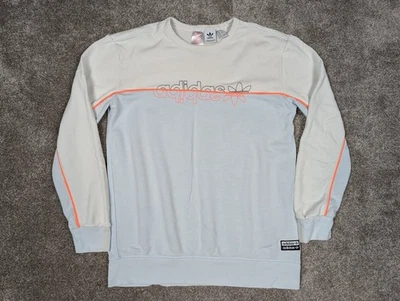Adidas Originals Long Sleeve Men's XL Off-White Graphic Shirt Contrast Stripe - Image 1 of 4