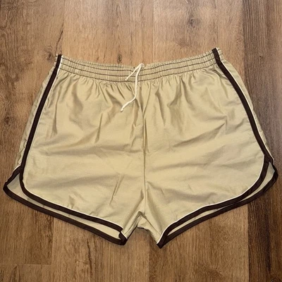 Vtg 70s 80s Shorts Swim Trunks Mens XL Running Gym Athletic Lined Stripe Vintage - Image 1 of 4