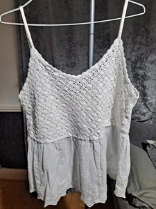 Ladies New Look Size L Beautiful White Blouse Excellent Condition 🤍⭐️ - Picture 1 of 7