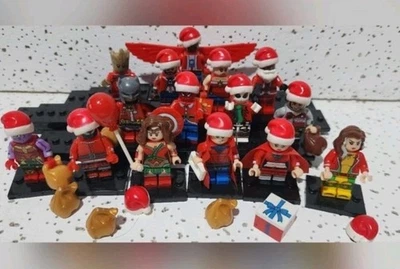 LEGO X-Men, Marvel, DC Navidad Minifiguras Lote 15 Personalizadas Pad Print Foto 1 de 4