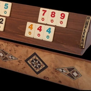 Wooden Oval Rummy Cube Set Solid Wooden Handmade Tile Game / Christmas Gifts🎁 - Picture 1 of 9