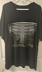 MICHAEL KORS Herren Kurzarm T-Shirt NYC Gr. 3XL schwarz mit silber Baumwolle - Bild 1 von 2