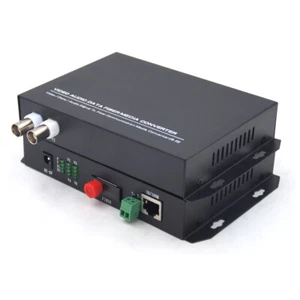 Convertidores de medios de 2CH Video Ethernet a fibra óptica FC-Transmisor y receptor - Imagen 1 de 4