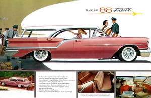 1957 Oldsmobile Fiesta Wagon Showroom Wall Illustration 12 x 19 Giclee print - Picture 1 of 1