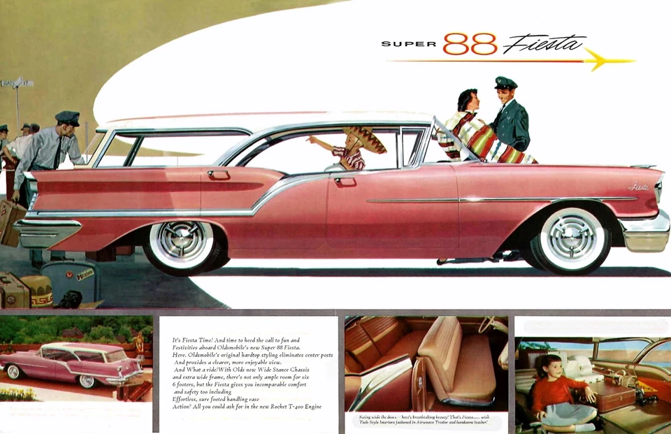 1957 Oldsmobile Fiesta Wagon Showroom Wall Illustration 12 x 19 Giclee print - Image 1 of 1