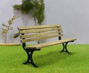 WOODEN BENCH 1:12 scale,Patio Garden Modern Style Furniture,DOLLHOUSE MINIATURE - Picture 1 of 8