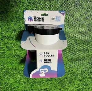 KONG Beer Bong White 12oz Skinny Can Koozie + Lanyard Keychain - Picture 1 of 3