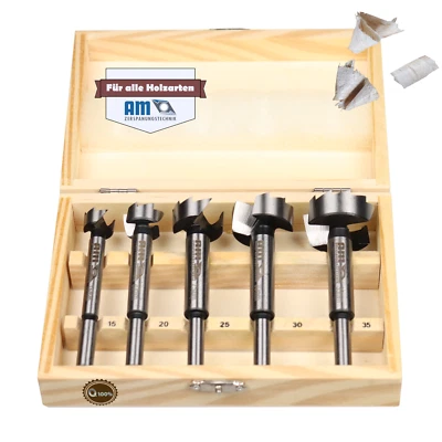 Forstnerbohrer Set Holzbohrer Satz Astlochbohrer Scharnierlochbohrer Ø 15-35 mm - Bild 1 von 4