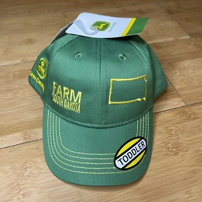 John Deere Toddler Youth Farm South Dakota Green Embroidered Snapback Hat Kids - Image 1 of 4