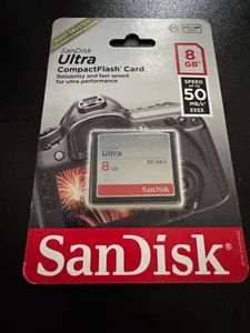 NEW Sandisk Ultra CompactFlash Card 8gb 50MB/s 333X - Picture 1 of 3