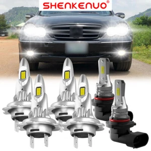 Combo de faros LED + kit de bombillas antiniebla M12 para Mercedes-Benz C230 2002-2007 6X - Imagen 1 de 19