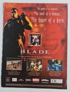 Blade Playstation Marvel Playstation PS1 Spiel WERBUNG 8,2X11" POSTER - Bild 1 von 1