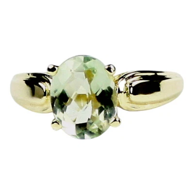 Green Amethyst (Prasiolite), 10KY or 14KY Gold Ladies Ring, R058 - Image 1 of 4