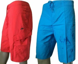 Herren Nike lange Cargoshorts lose Passform leichte Taschen rot weiß blau - Bild 1 von 12