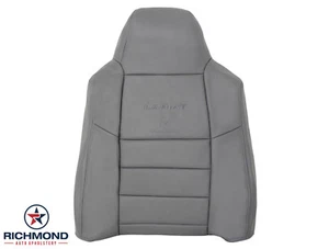 F250 Lariat 2003 - Cubierta de asiento de cuero con respaldo inclinado del lado del conductor gris sin perforar - Imagen 1 de 12