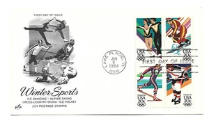 2067-70 Winter Olympics, ArtCraft block of 4, FDC - Picture 1 of 1