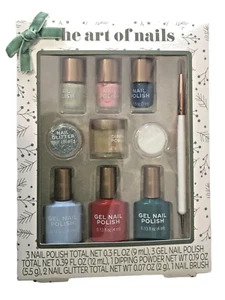 The Art Of Nails- Gel Nail Polish, Dipping Powder, Glitter, & Brush Gift Set - Picture 1 of 8