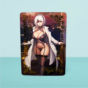 2B Nier Automata Custom Night City Waifu Karte Goddess Foil Anime ACG - Bild 1 von 3