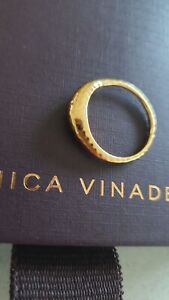  Monica Vinader  18ct gold plated vermeil Deia Ring -  Size P
