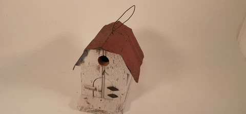 Vintage Handcrafted birdhouse, Folk Art, highly Detailed Cover
