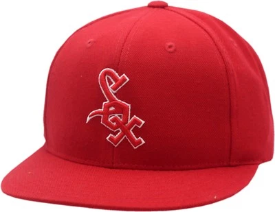 Gorra Chicago White Sox Flat Bill roja sobre roja Snapback Foto 1 de 4