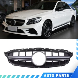 For 2019-2021 C300 Front Grilles Modify Upgrade AM G C63S Silver - Picture 1 of 2