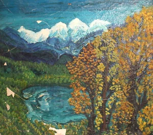ANTIQUE IMPRESSIONIST OIL PAINTING LANDSCAPE SIGNED - Bild 1 von 12