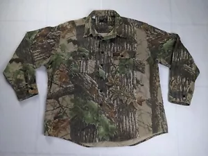 Vtg Rattlers Realtree Camo 2XL Heavy Cotton Flannel Shirt USA Hunting XXL - Picture 1 of 12