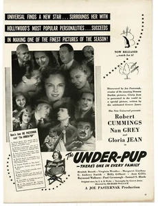 The Underpup Gloria Jean first picture 1939 Vintage Movie Promo Print Ad - Picture 1 of 1