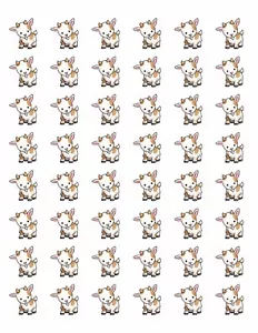 48 SELLOS DE SOBRE DE CABRA BEBÉ ETIQUETAS PEGATINAS 1.2 "REDONDO - Imagen 1 de 1