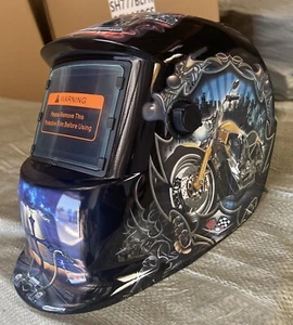 RCRS color verdadero solar oscurecimiento automático soldadura/molienda casco máscara capucha - Imagen 1 de 3