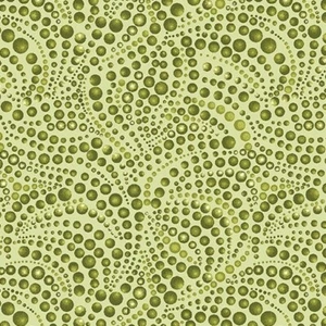 Tela de algodón tonal verde remolinos con cuentas Benartex Cat-i-tude BTHY - Imagen 1 de 1