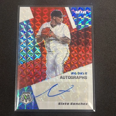 Sixto Sanchez AUTO~RC Panini Mosaic 2021 Certificado Prizm Rookie Autógrafo Marlin Foto 1 de 2