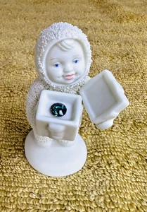 Dept 56 Snowbabies "A Gift for You" March Birthstone Gemstone NO BOX - Picture 1 of 3