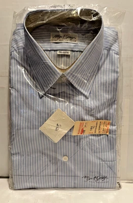 Allyn St. George Dress Shirt 15 1/2 32/33 Button Collar NOS - Image 1 of 2