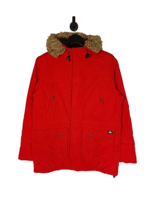 Dickies Parka Coat Size Medium In Red Men's Hooded Jacket Winter - image 1 of 4