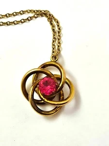 Collar victoriano en montura llena de oro, años 1900, joyería vintage - Imagen 1 de 3