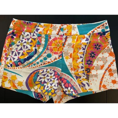 Pantalones Cortos Trina Turk Para Mujer 6 Corbin 2 Mosaico Estampado Elastizados Chinos Cali Lux Foto 1 de 4