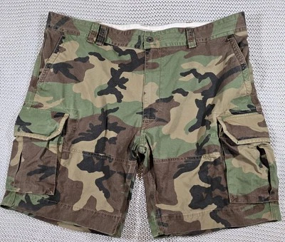 Polo Ralph Lauren Camo Cargo Shorts Men Sz 44 Tall Faded Utility Military - Image 1 of 4