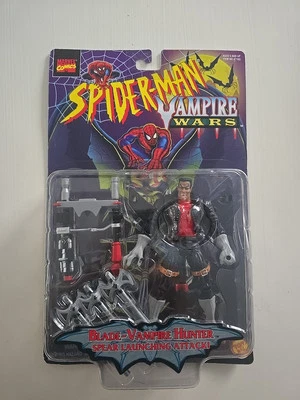 ¡NUEVO! NUEVO EN CAJA Figura de Acción Marvel Spider-Man Blade Vampire Hunter Wars Toy Biz 1996 Foto 1 de 2