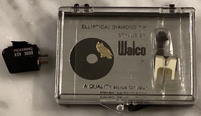 PICKERING XSV3000 CARTRIDGE AND NEW AFTER MARKET STYLUS IN PLASTIC DISPLAY CASE - Image 1 of 4