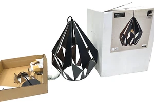 Eglo Carlton 15.13 in. W 1-Light Black and Copper Pendant Light 49878A *USED - Picture 1 of 2