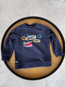 Lacoste Boys - Navy Graphic Sweatshirt - Size 4 - Picture 1 of 3