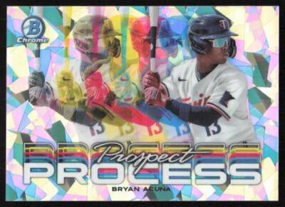2023 Bowman Chrome Prospect Process Atomic Bryan Acuna /150 Minnesota Twins - Image 1 of 2